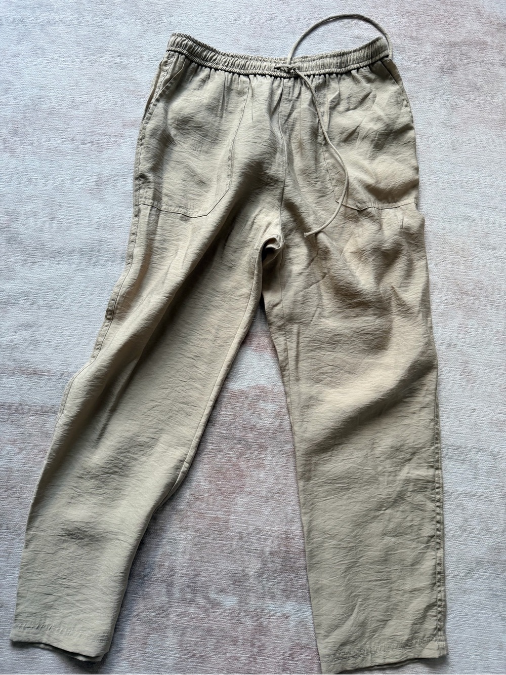 Zara beige drawstring pants size small